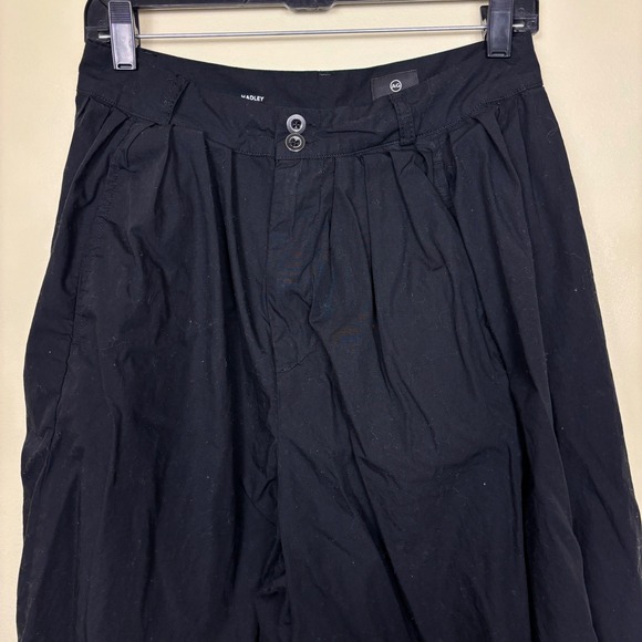 AG ADRIANO GOLDSCHMIED 100% Cotton Hadley Pleated Culotte Pants Black Size 28 - Picture 8 of 14